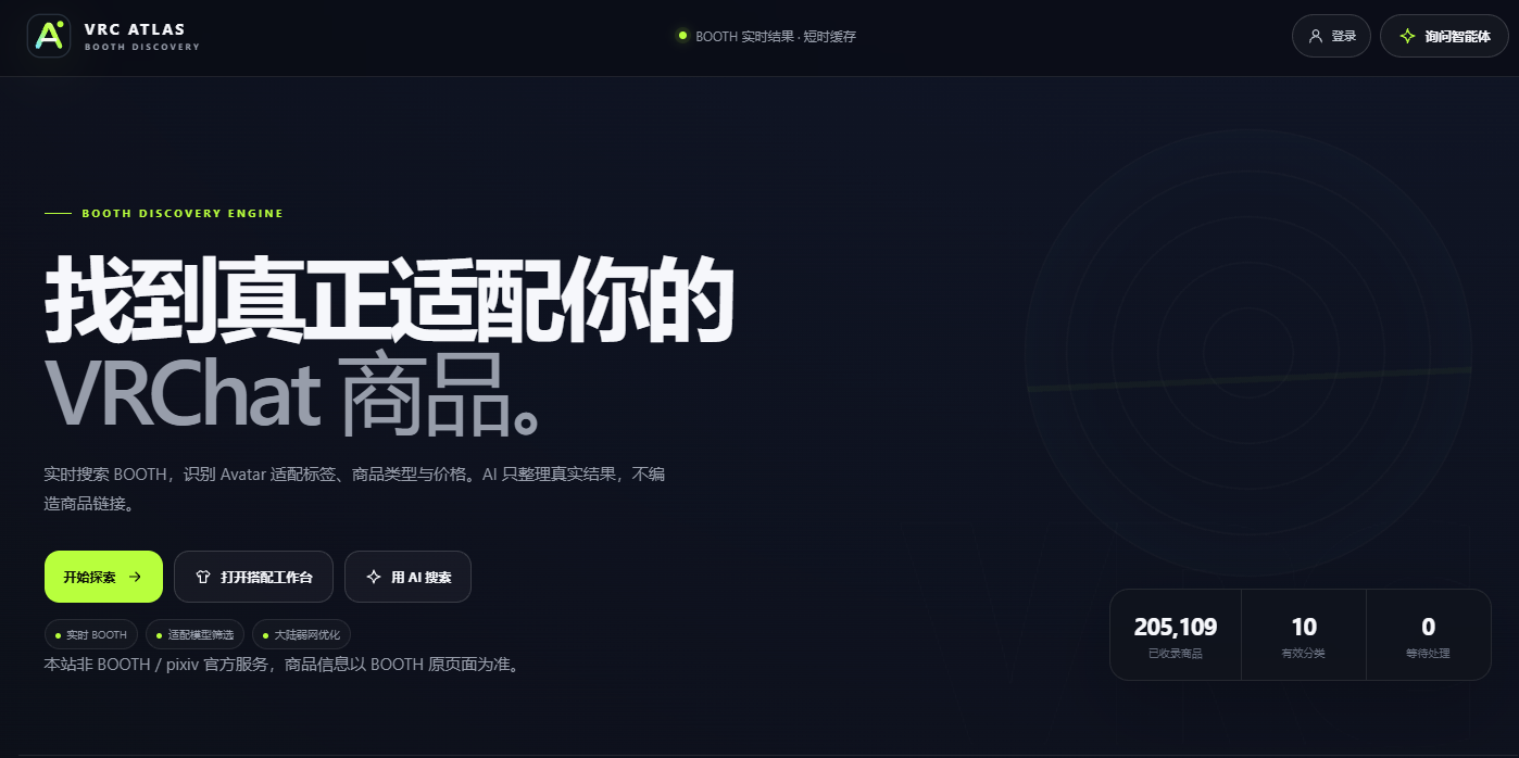 VRC ATLAS 页面预览